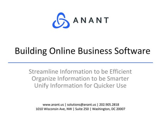 Building Online Business Software 101 (B2B) 