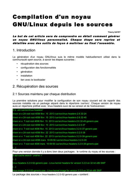 Compilation noyau linux depuis les sources