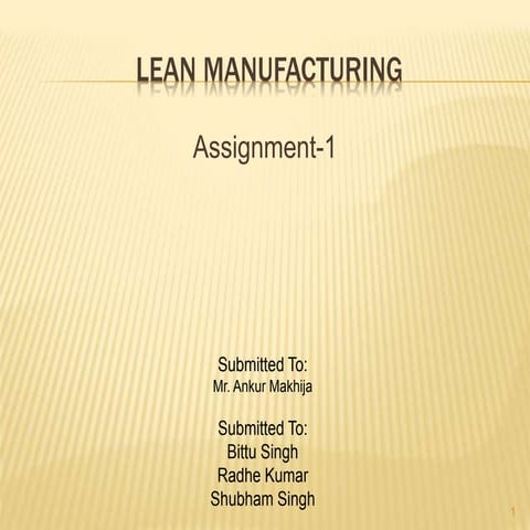 Lean Manufacturing
