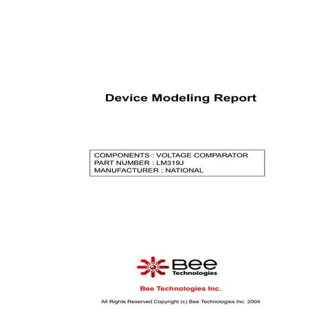 SPICE MODEL of LM319J in SPICE PARK
