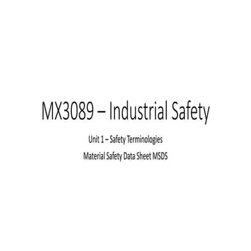 Meta Safety Data Sheets for hazardous materials | PPT