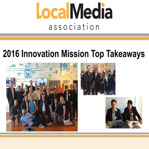 ROUNDTABLE 2016: LMA INNOVATION MISSION