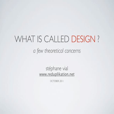 What is Called Design ?