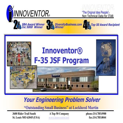 F-35 JSF Innoventor Program | PPTX