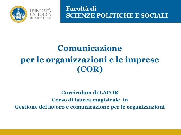Economia E Legislazione D Impresa Unicatt