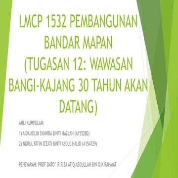 Mod 4 bandar mapan | PPTX