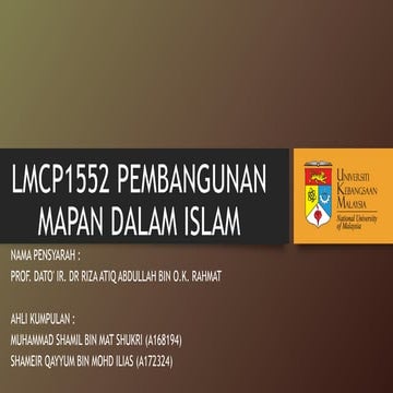 Pembangunan bandar mapan | PPT