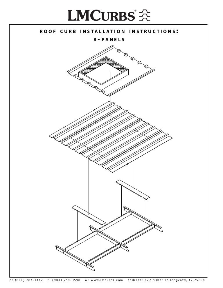 LMCurbs Roof Curb Installation Instructions For RPanel Metal Roof