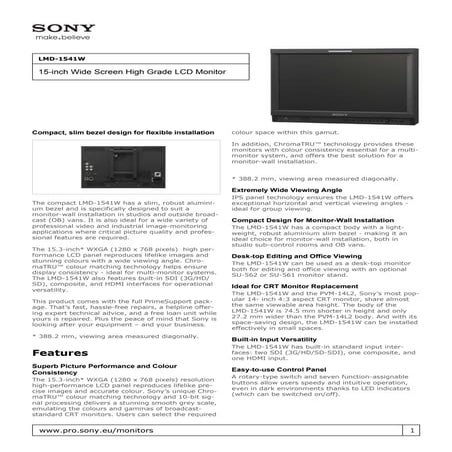 Sony LMD 1541W