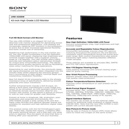 Sony LMD-4250W