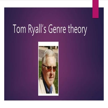 Tom ryall’s genre theory