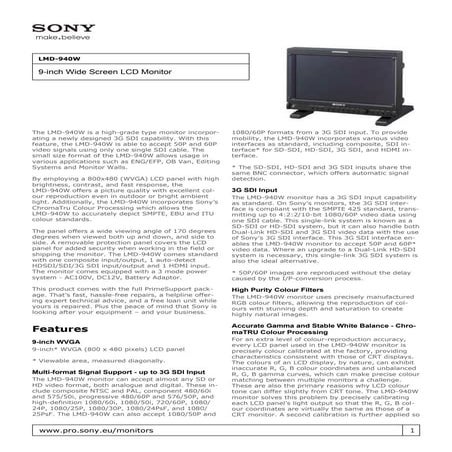 Sony LMD-940W