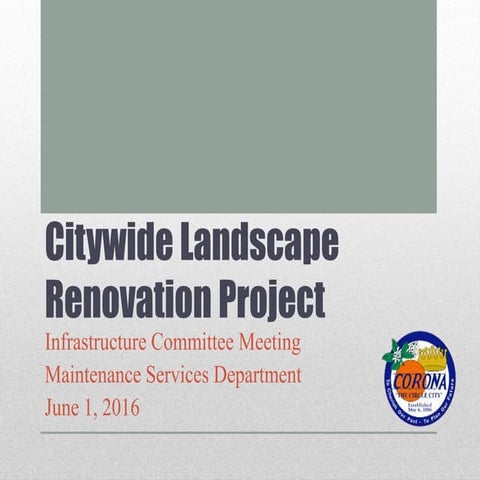 Citywide Landscape Renovation Project