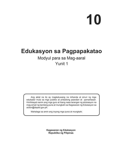 ESP GRADE 10 LEARNER'S MODULE