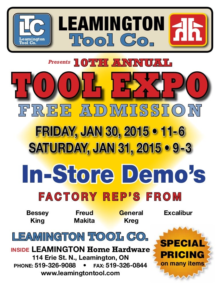 Leamington 2015 Tool Expo