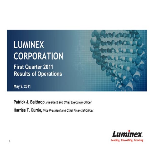 Luminex Q1 2011 Earnings Call