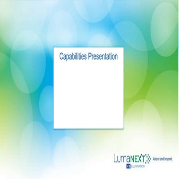 First Ever - Comprehensive DC Based LED Lighting System | PPTX