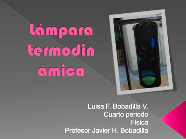 Lámpara termodinamica