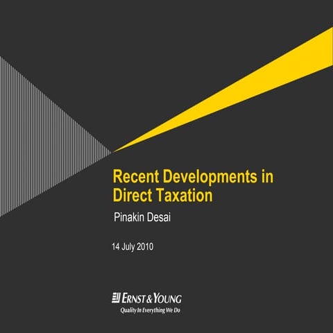 Lecture meeting on Recent Developments in Direct Taxation