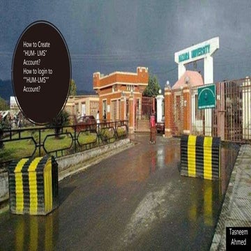 How to Login to HUM-LMS account ?  How to create a HUM-LMS account?(https://y...