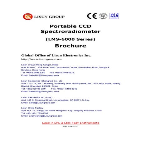 Portable CCD Spectroradiometer