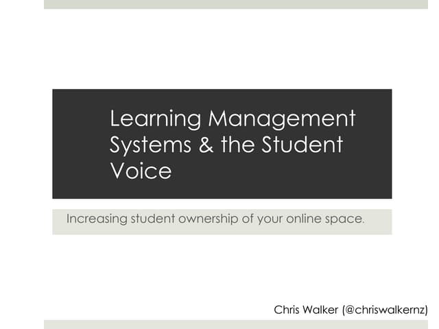 LMSes and The Student Voice