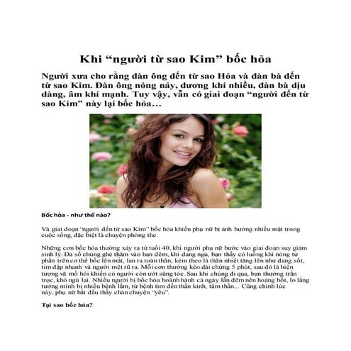 Làm Sao Chữa Bệnh Bốc Hỏa Tốt Nhất