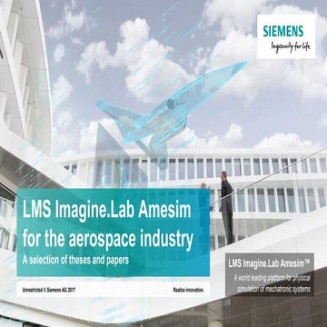 LMS Amesim for the aerospace industry - A selection of theses and papers