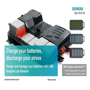 Charge your batteries, discharge your stress: Design and manage your batterie...