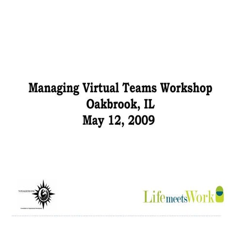  Managing Virtual Teams