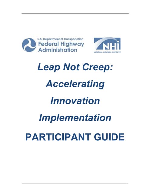 Leap Not Creep Participant Guide Pre-Course Through Week 3 - 20140722
