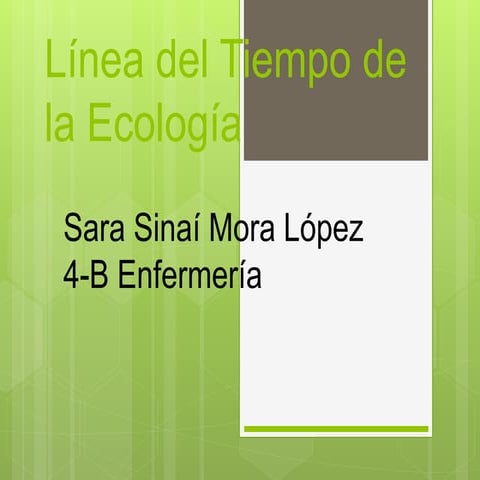 Línea del tiempo de la ecología 