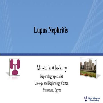 Lupus nephritis updates of managment....