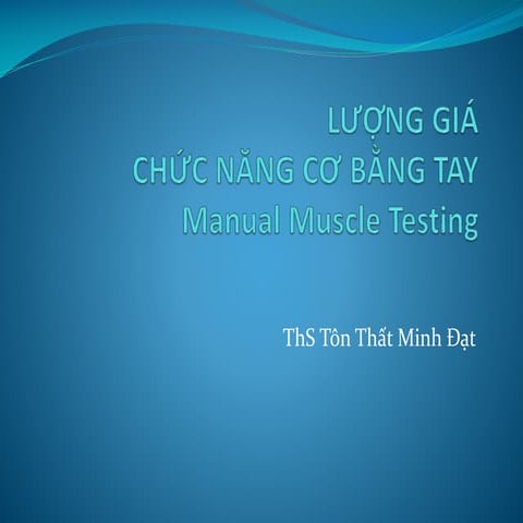 Lượng giá chức năng cơ bằng tay