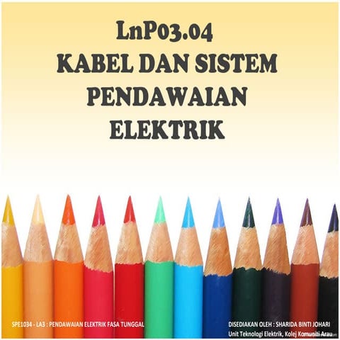 kabel dan sistem pendawaian elektrik