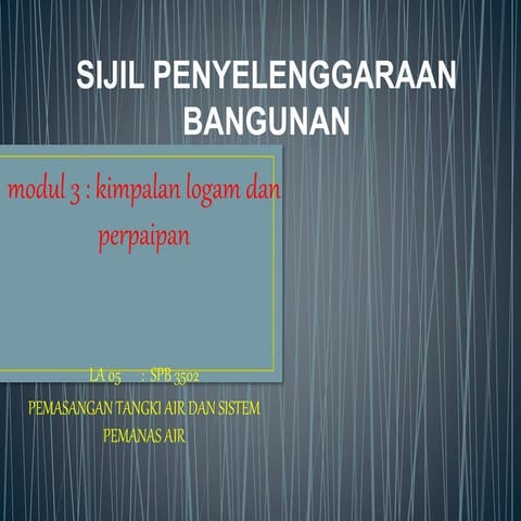 SISTEM BEKALAN AIR PANAS