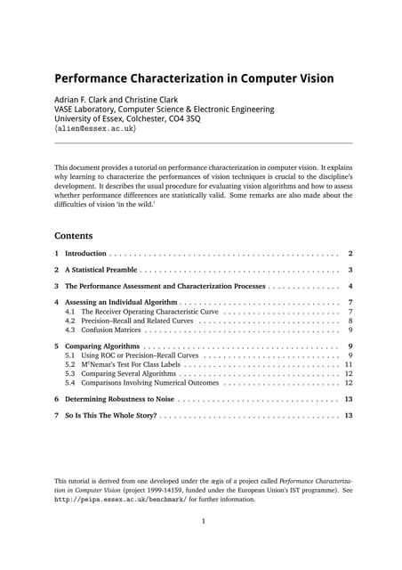 Performance characterization in computer vision