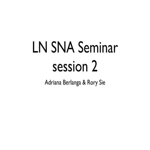 Social Network Analysis, Semantic Web and Learning Networks