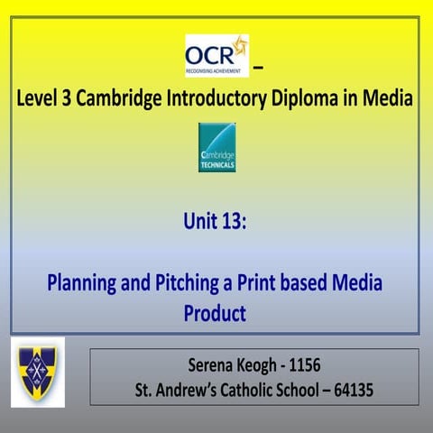 Serena Keogh- Unit 13 - LO1 & LO2