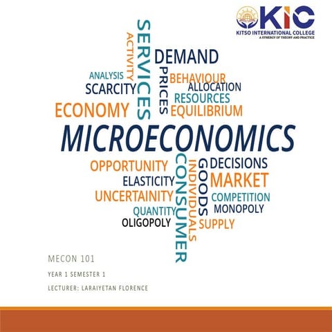 BASIC ECONOMICS  expose students to fundamentals of micro and Macro economics