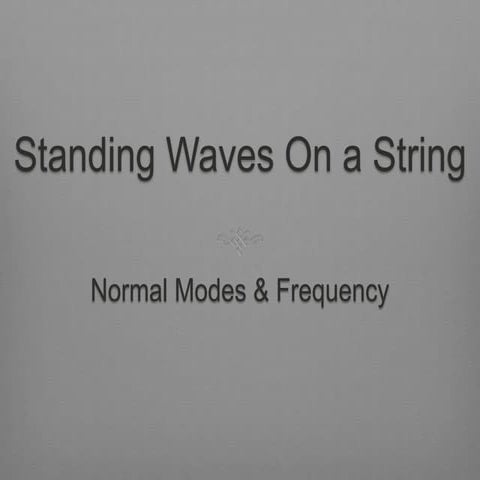 Standing Waves On a String