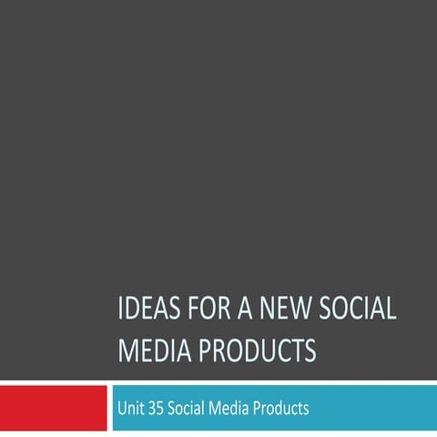 Lo2 ideas for a new social media products