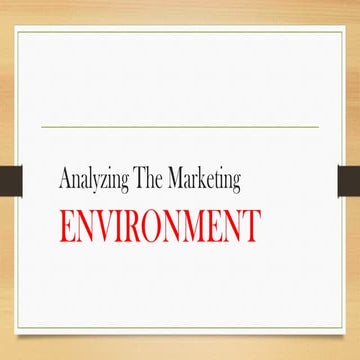 Power point presentation of internal and external environment