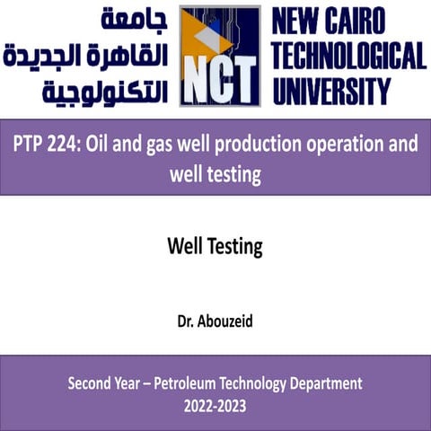 lO4  Well Testing and oil production. pdf