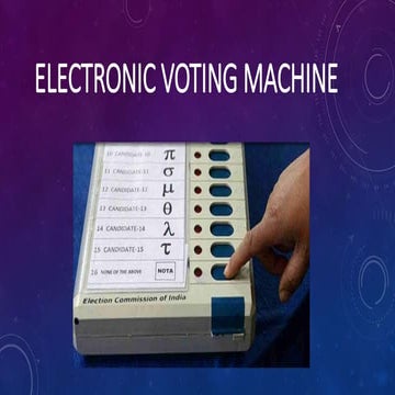 Electronic voting machine 