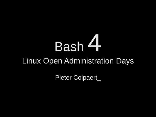 Bash 4