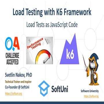Load Testing with k6 framework | PPTX