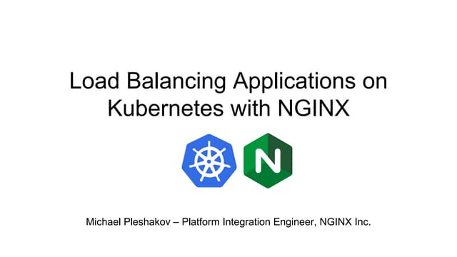 Load Balancing Applications on Kubernetes with NGINX