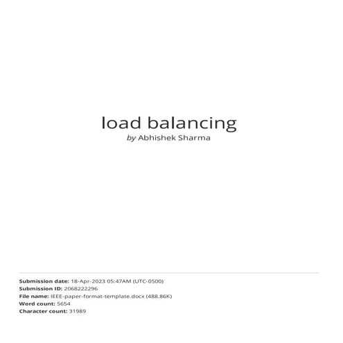load balancing[Plag Report].pdf