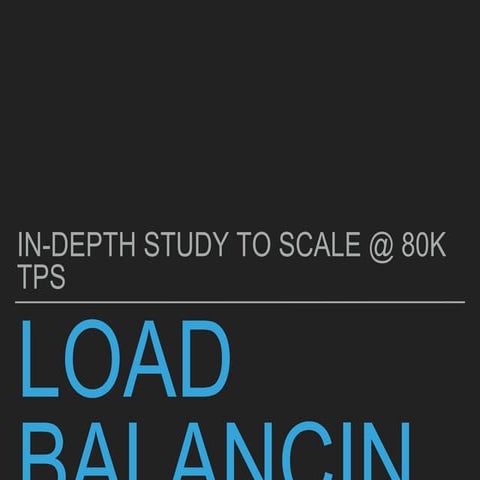 Loadbalancing In-depth study for scale @ 80K TPS 